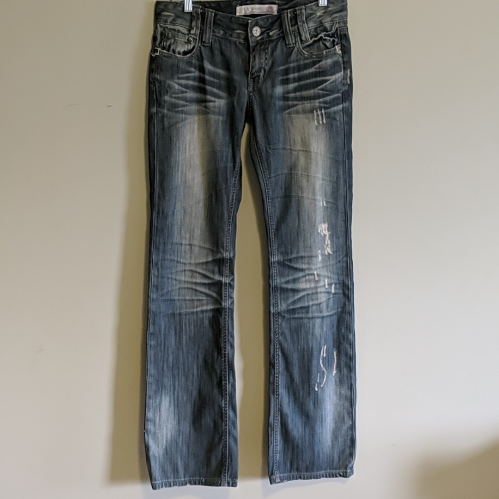 Women's Distressed faded Tin Haul jeans